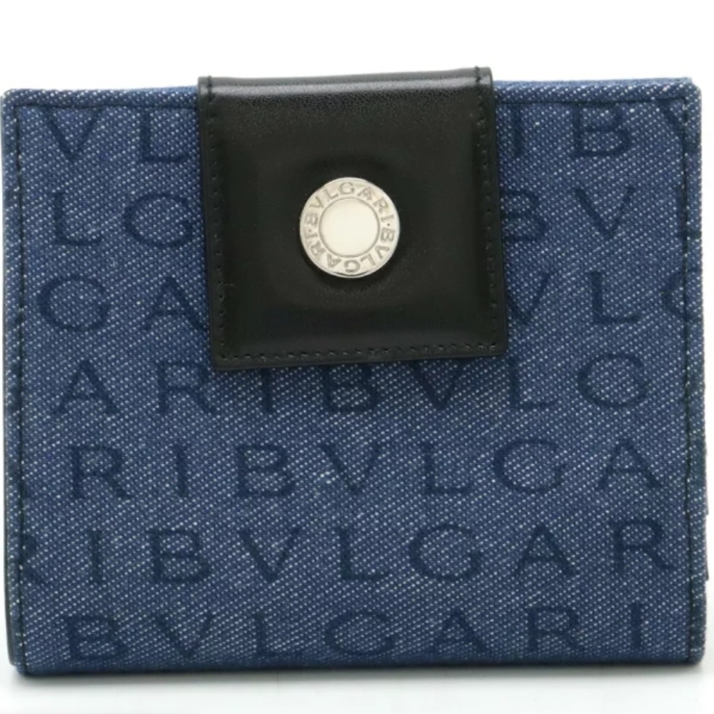 Bvlgari Denim Printed Compact Wallet💙